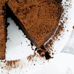 Dark Chocolate Espresso Mousse Cake