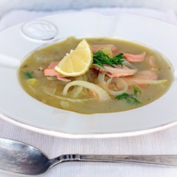 Fennel Soup with Salmon