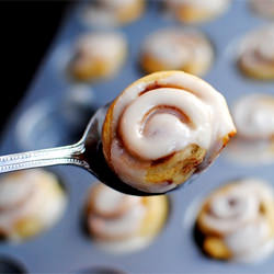 Mini Cinnamon Rolls with Maple Icing