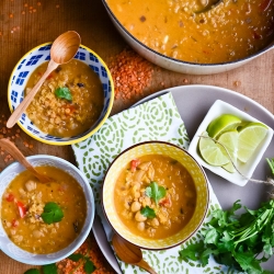 Red Lentil Coconut Soup