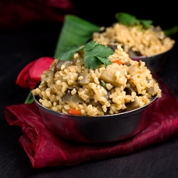 Spicy Bulgur Eggplant Pilaf