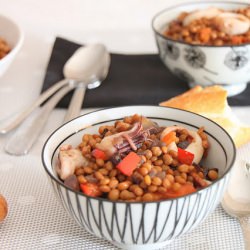 Lentils with Squid