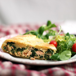 Spinach and Salmon Torte