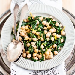 Chickpeas + Dandelion Greens