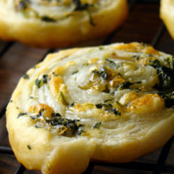 Spinach, Gouda, & Mushroom Pinwheel