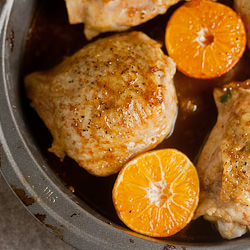 Clementine-Soy Chicken Thighs