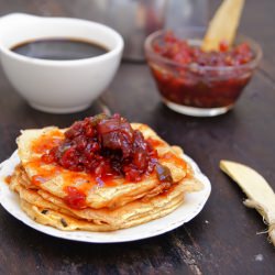 Omlette with Cheese and Spicy Jam