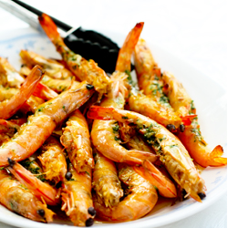 Garlicky Butter Prawns