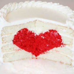 Red Velvet Heart Cake