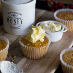 Honey Cupcakes with Clotted Cream