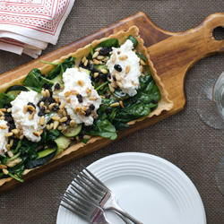 Zucchini & Spinach Tart with Ricotta