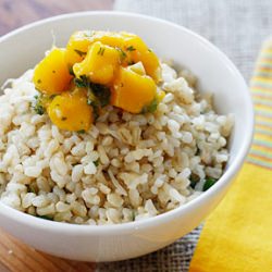 Brown Coconut Rice with Cilantro