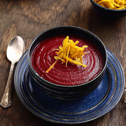 Beet Soup and Curry Rice