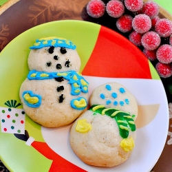 Philadelphia Snowman Cookies