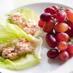 Greek Inspired Salmon Salad & Wrap