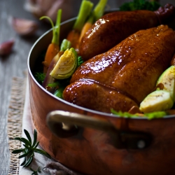 Mahogany Glazed Game Hen