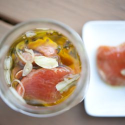 Preserved Salmon in a Jar