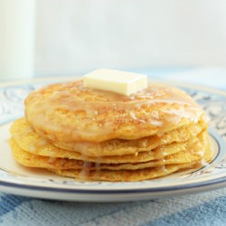 Cornbread Pancakes with Honey Butter