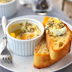 Parmesan Baked Eggs