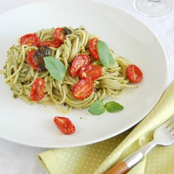 Spaghetti with Pistachio Pesto