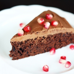 Chocolate Cake w/ Pomegranate