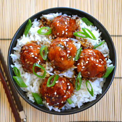 Teriyaki Meatball Bowls