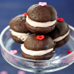 Chocolate Cherry Mini Whoopie Pies