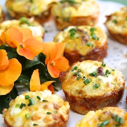 Cheddar & Goat Cheese Quiche Bites