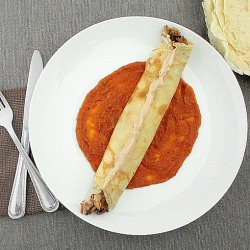 Crepes w/ Tomato Sauce