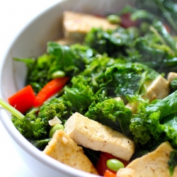 Spicy Kale + Tofu Stir-Fry