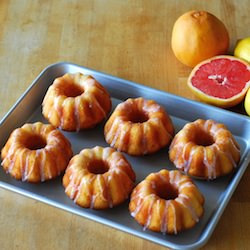 Lemon Yogurt Cakes with Grapefruit