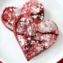 Red Velvet Crinkle Cookies