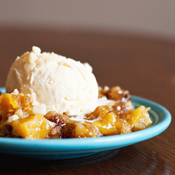 Macadamia Peach Crisp