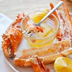 Steamed Alaskan King Crab Legs