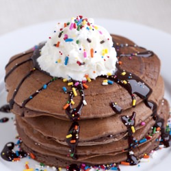 Brownie Batter Pancakes