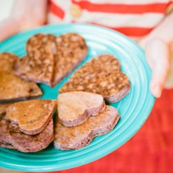 Raspberry Pancakes Hearts