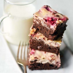 Raspberry Swirl Brownies