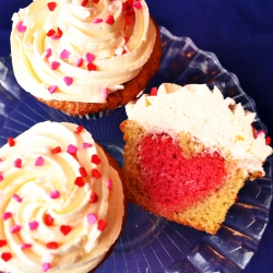 Heart Center Cupcakes