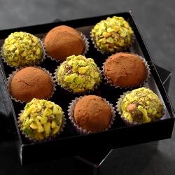 Milk Chocolate & Pistachio Truffles