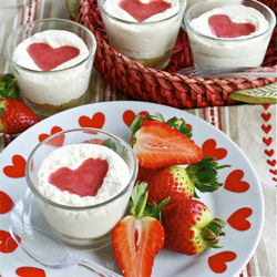 Red Velvet Heart Cheesecake Cups