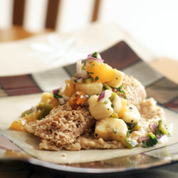 Cashew-Coconut Crusted Mahi Mahi