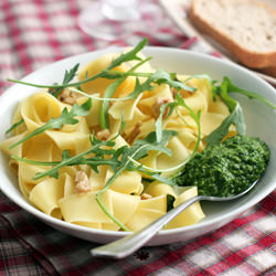 Pappardelle with Roquette Pesto