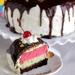 Spumoni Ice Cream Layer Sundae Cake