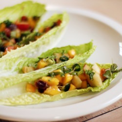 Mango Avocado Lettuce Tacos (vegan)