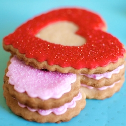 Sparkle Heart Sugar Cookies