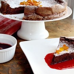 Chocolate Cake with Blood Orange