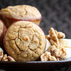 Spiced Banana Walnut Muffins