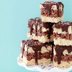 Cake Batter Rice Krispie Cakes