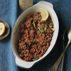 Brown Lentils with Bell Peppers