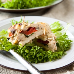 Grilled and Stuffed Chicken Caprese